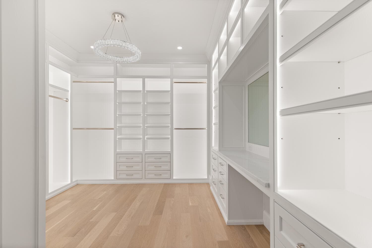 Third floor bonus room with skylights, vaulted ceilings, and built-in bookshelves
